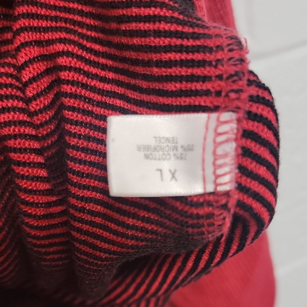St. Croix Knits Red Striped Crewneck Sweater XL | Oversized Classic Knit - Picture 4 of 9